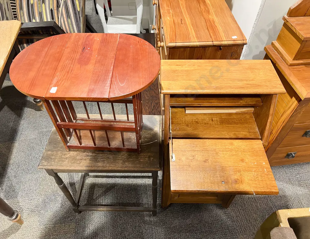 Drop Front Occasional Cabinet together with Side Table & Small Drop Leaf Table Image 1++