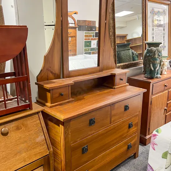 Mirror Back Dressing Chest