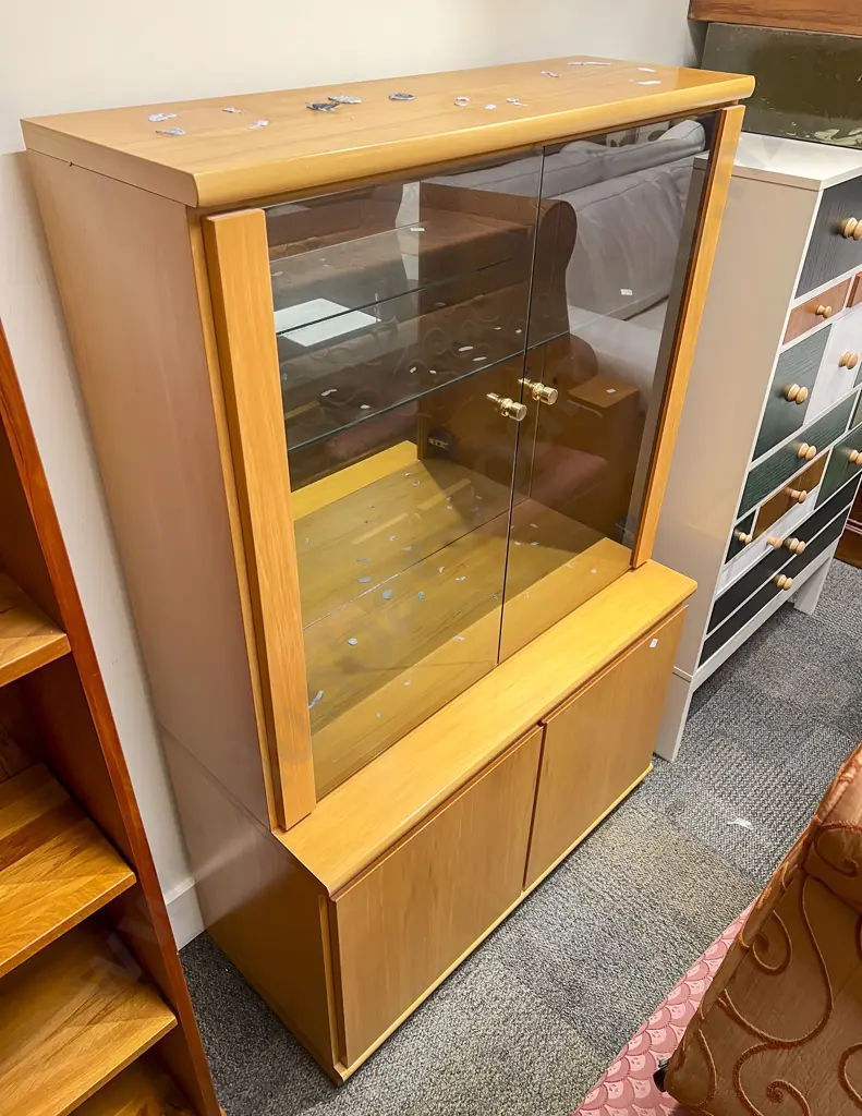 Modern Glazed Door Cabinet Image 1++