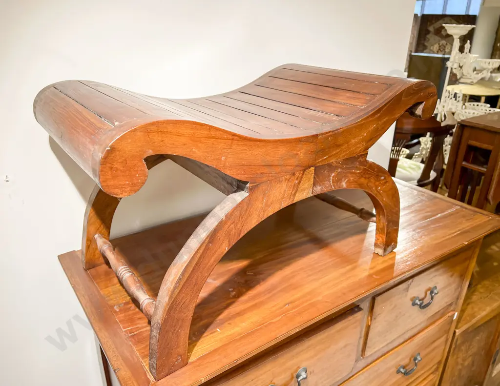 Hardwood Slat Top Stool Image 1++
