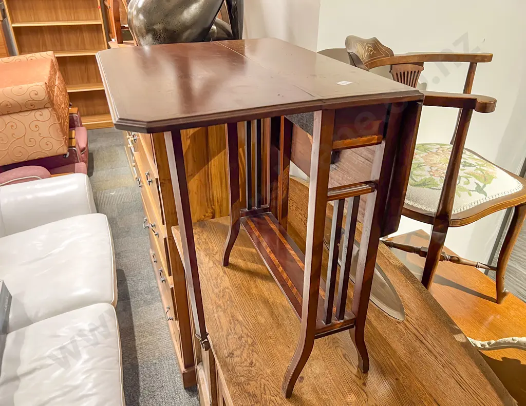 Edwardian Sheraton Revival Sutherland Tea Table Image 1++
