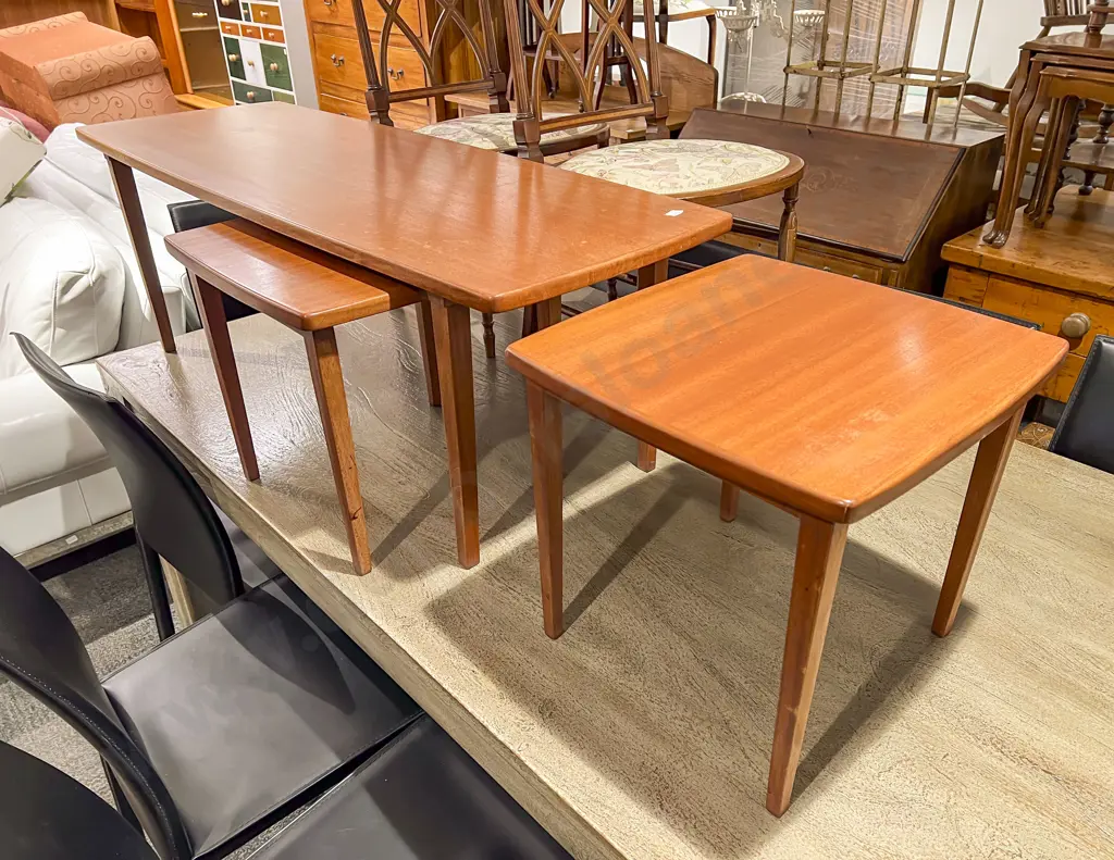 Rectangular Coffee Table with Matching Pair of Side Tables Image 1++