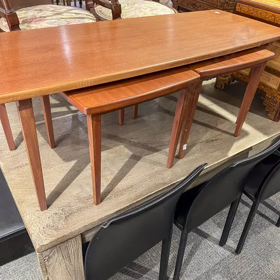 Rectangular Coffee Table with Matching Pair of Side Tables