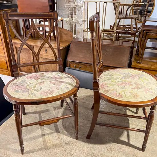 Pair of French Style Boudoir Chairs