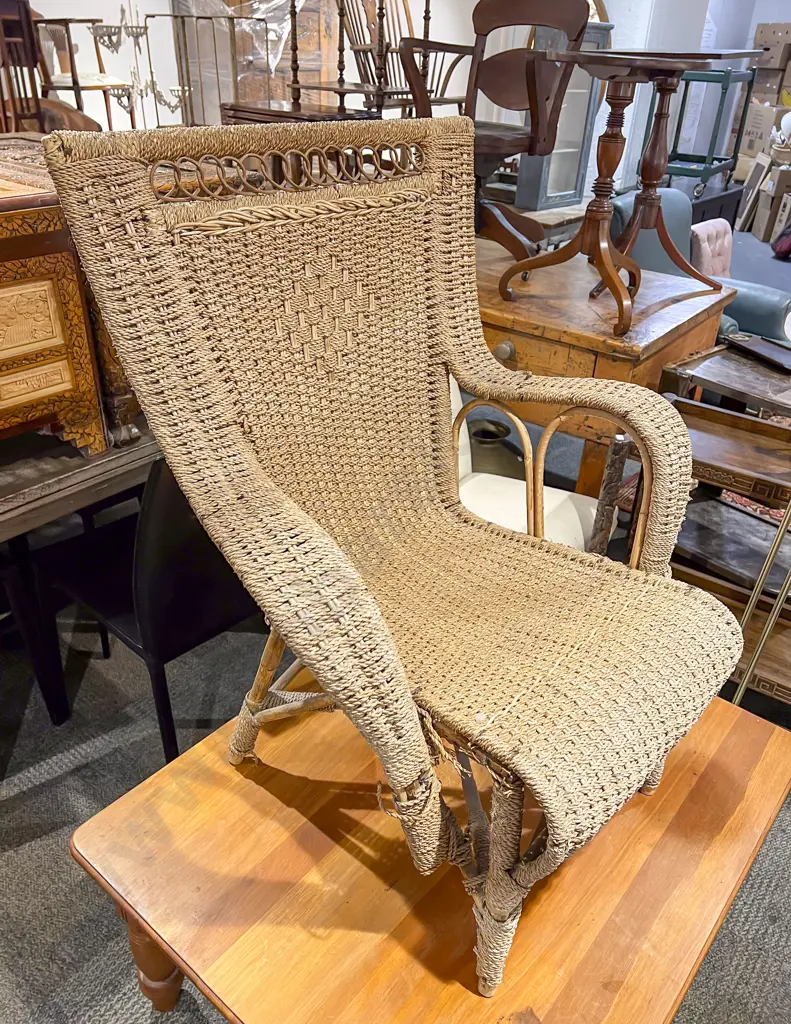 Vintage Seagrass Armchair (Faults) Image 1++