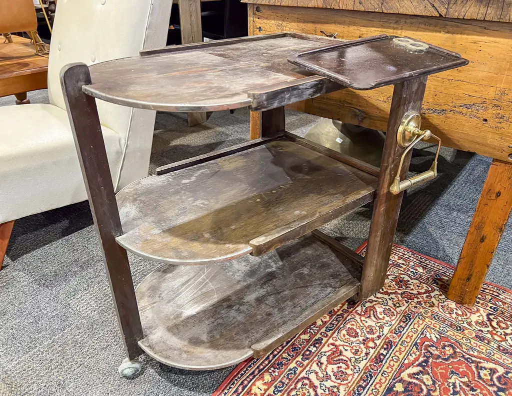Modified Art Deco Three Tier Trolley Image 1++