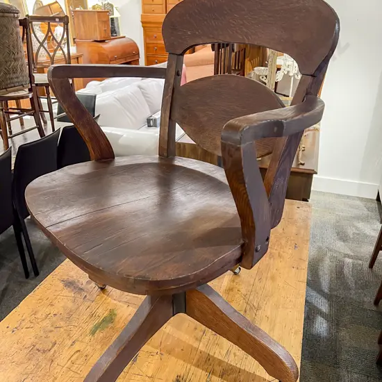 Vintage Oak Desk Chair