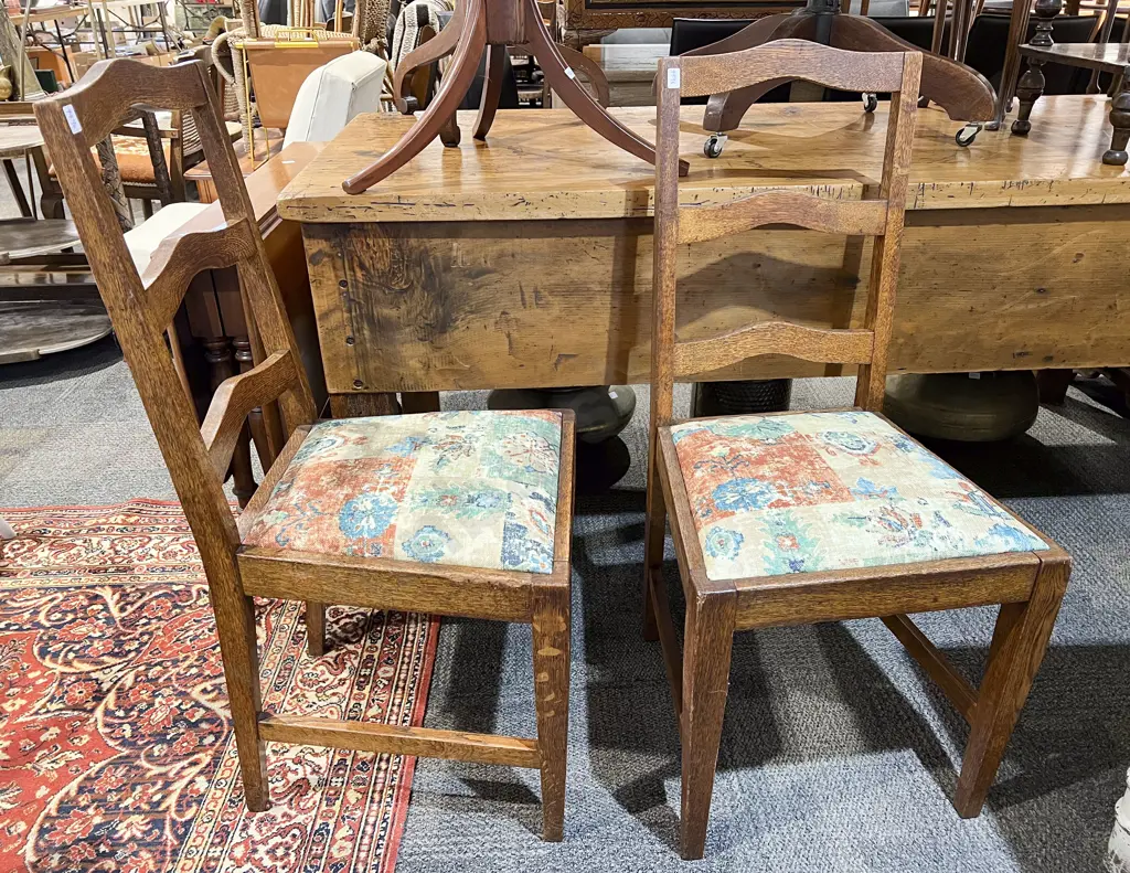 Three Ladderback Dining Chairs Image 1++