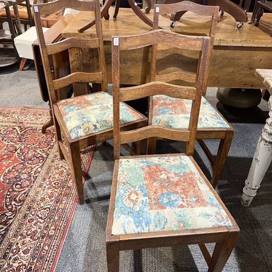 Three Ladderback Dining Chairs