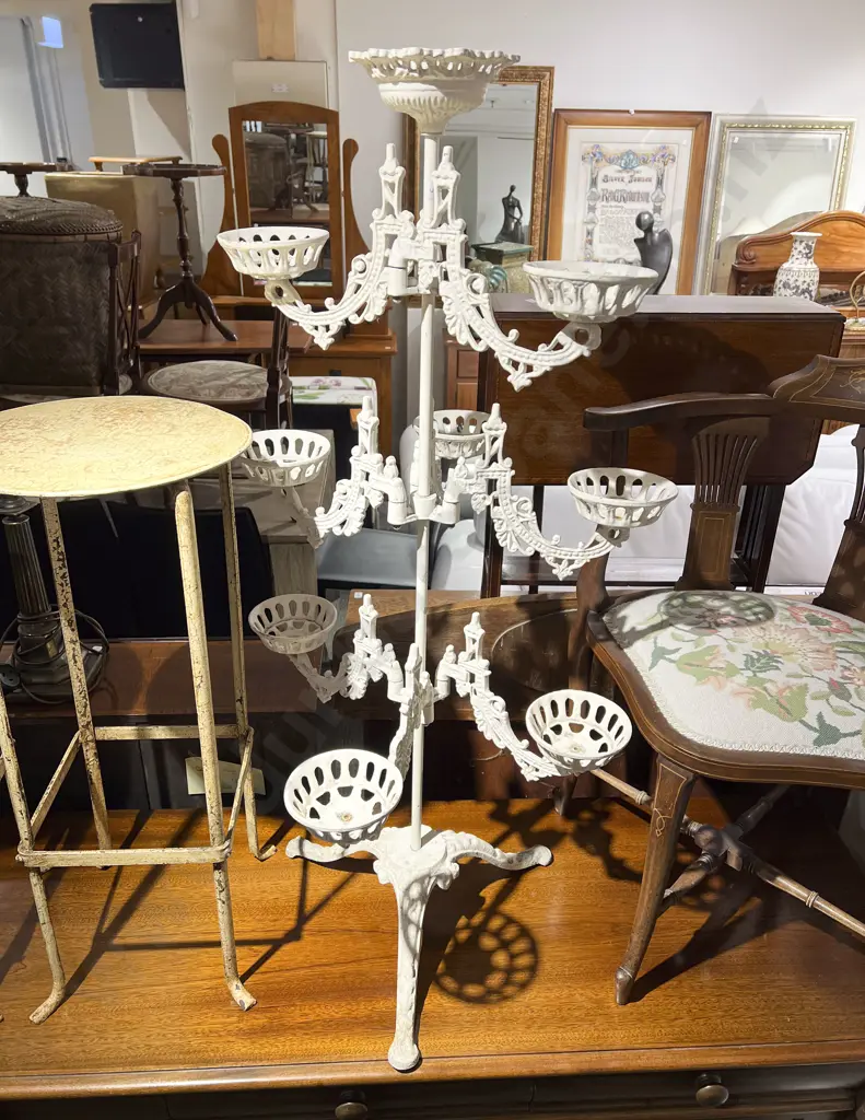 Wrought Iron Floor Standing Candle Holder (Faults) Image 1++