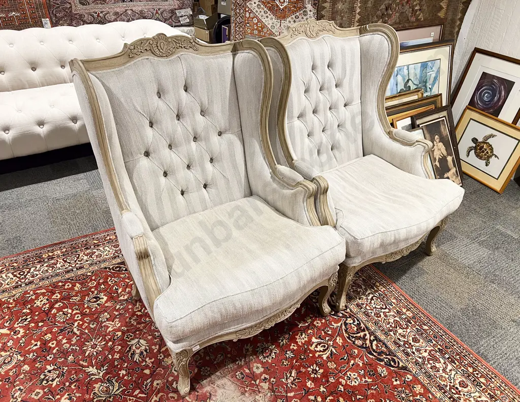 Pair of French Style Bergeres Image 1++