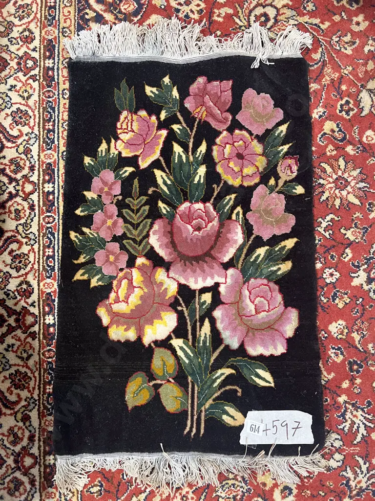 Vintage Floral Floor Mat Image 1++