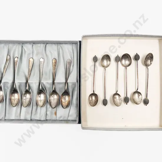 Two Sets of Six S/S Coffee Spoons