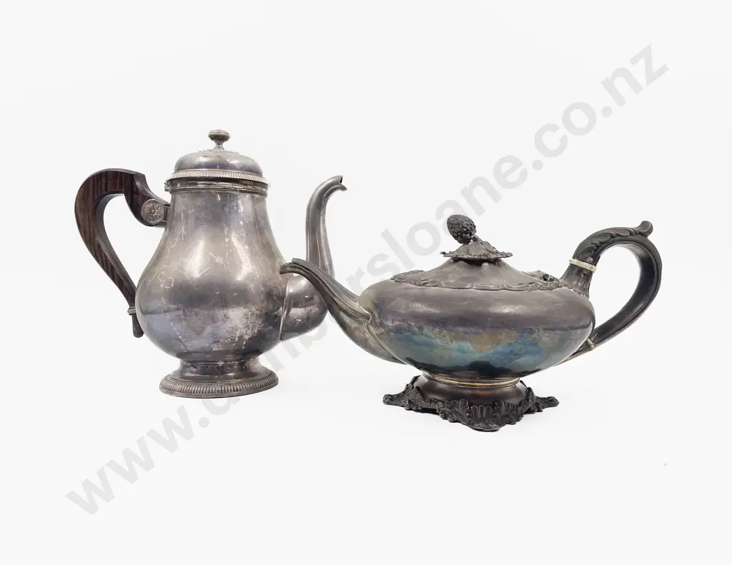 Christofle France S/Plate Coffee Pot & Victorian Teapot Image 1++