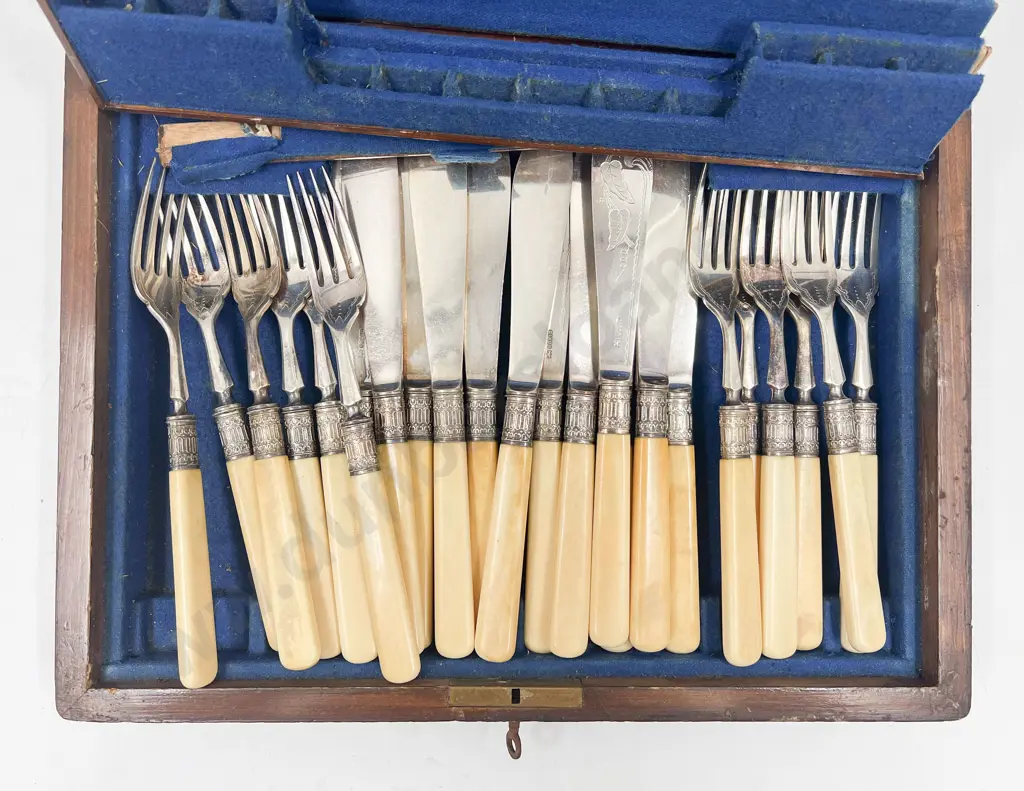 Victorian Cased Fish Knives & Forks (Case a/f) Image 1++