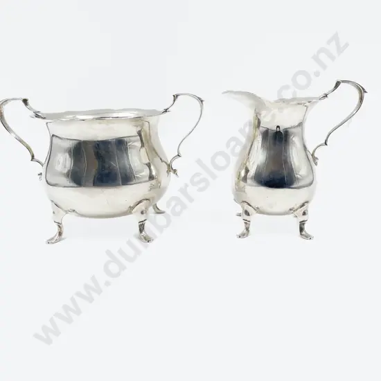 Geo V S/S Sugar & Cream Set by Walker & Hall