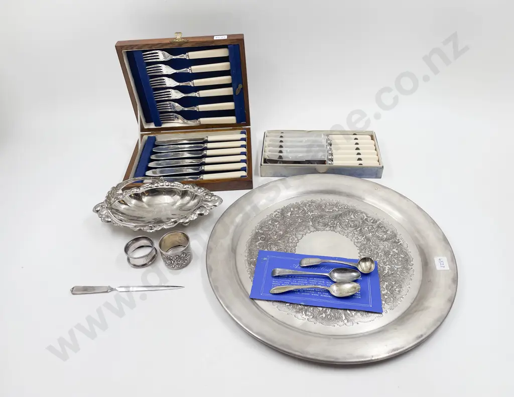 Two Boxed Sets of Bone Handled Cutlery together with Assorted S/S etc Image 1++