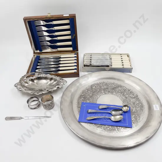 Two Boxed Sets of Bone Handled Cutlery together with Assorted S/S etc