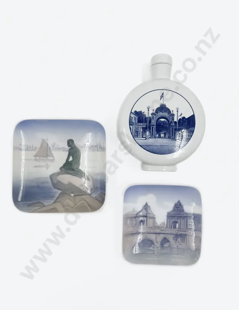 Three Pieces of  Royal Copenhagen incl Two Dishes & Decanter Image 1++