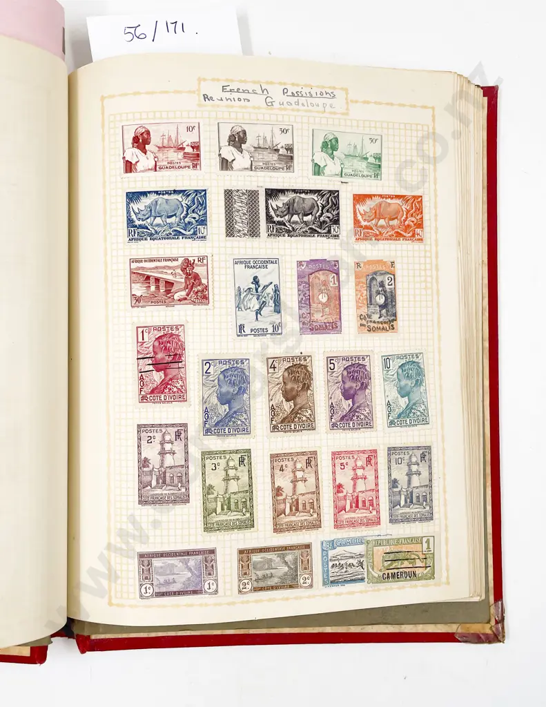 Two Vintage School Boy World Stamp Albums with some loose (one album few stamps) Image 1++