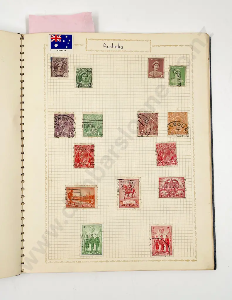 Three Vintage World School Boy Stamp Albums with NZ mint and used Image 1++