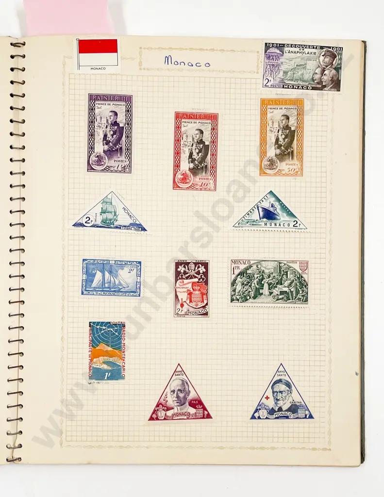Three Vintage World School Boy Stamp Albums with NZ mint and used Image 1++