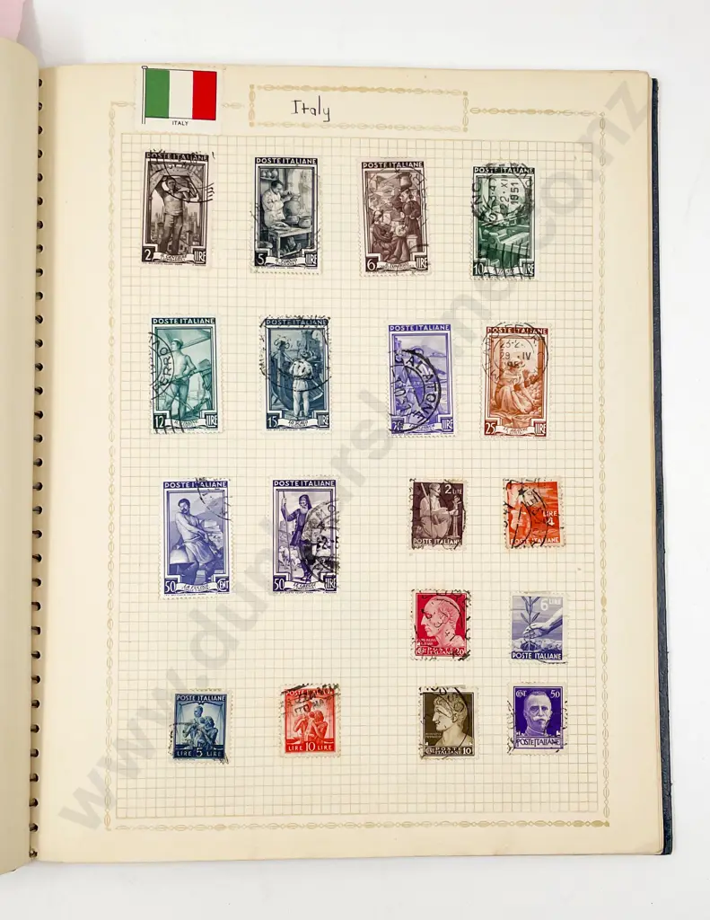 Three Vintage World School Boy Stamp Albums with NZ mint and used Image 1++