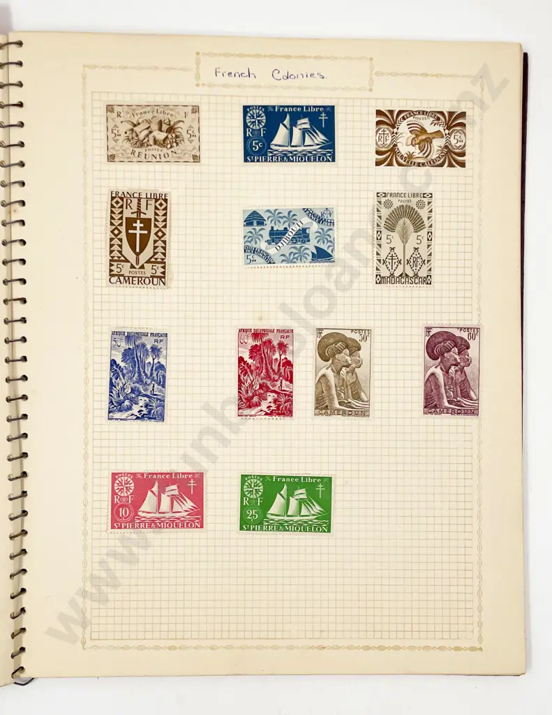Three Vintage World School Boy Stamp Albums with NZ mint and used Image 1++