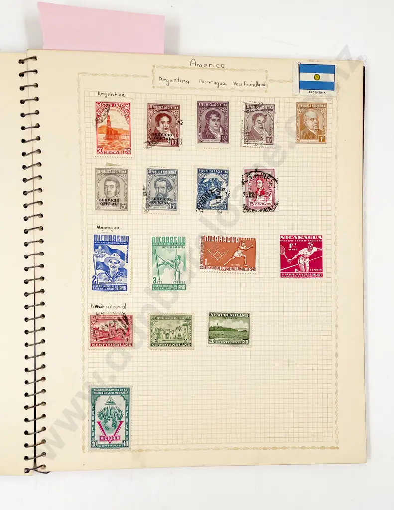 Three Vintage World School Boy Stamp Albums with NZ mint and used Image 1++