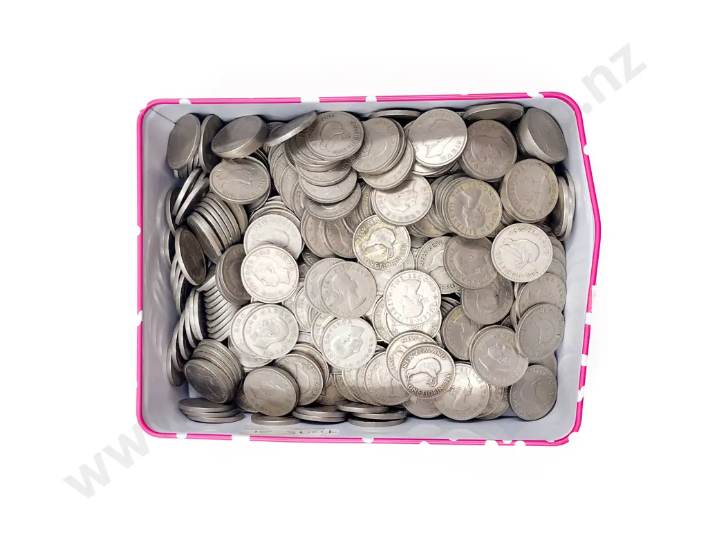 NZ Qty One Florin Coins Image 1++