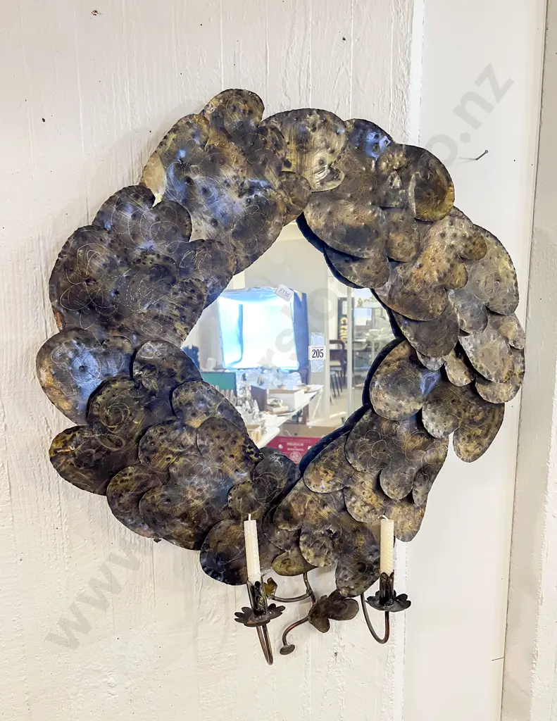 Decorative Metal Wall Mirror/Candle Sconce Image 1++