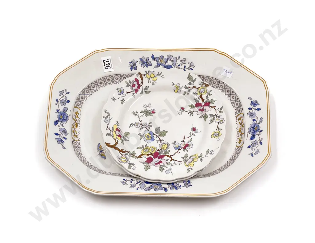 Copeland Spode Ashet & Pair Booths "Chinese Tree" Plates Image 1++