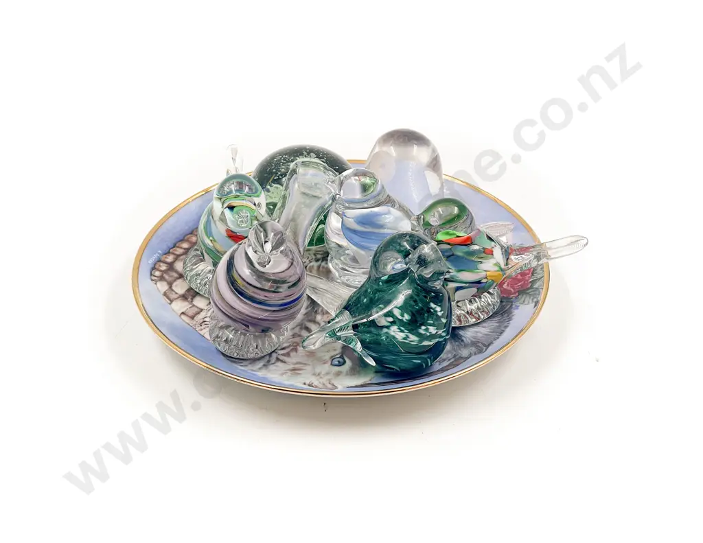 Five Assorted Art Glass Bird Ornaments etc Image 1++