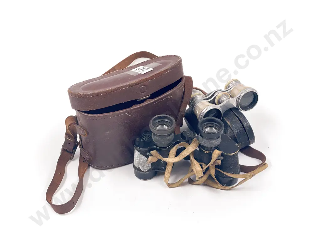 Pair of French MOP Opera Glasses together with Binoculars Image 1++