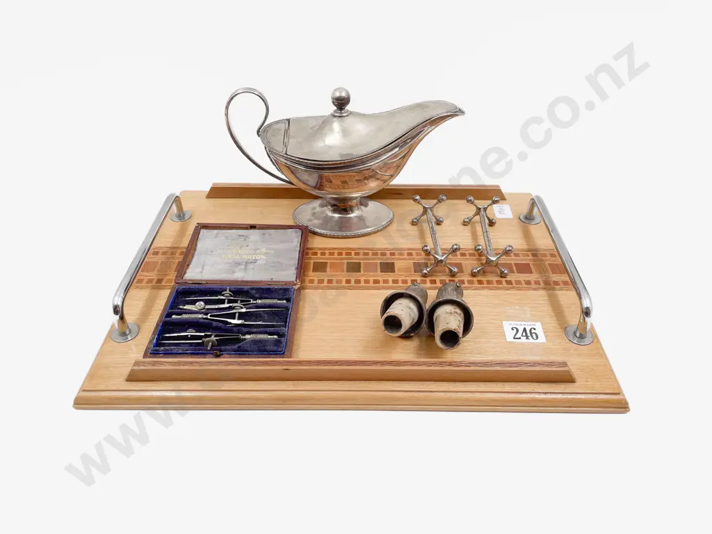 Quantity of Assorted Vintage on Inlaid Tray Image 1++