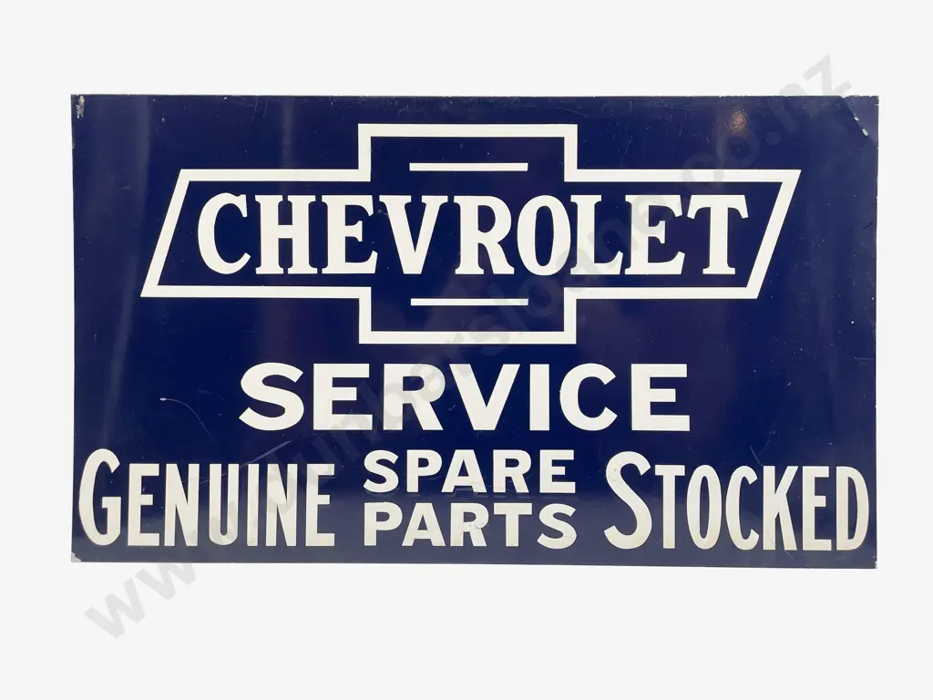 Reproduction Aluminium and Enamel Chevrolet Service Sign Image 1++
