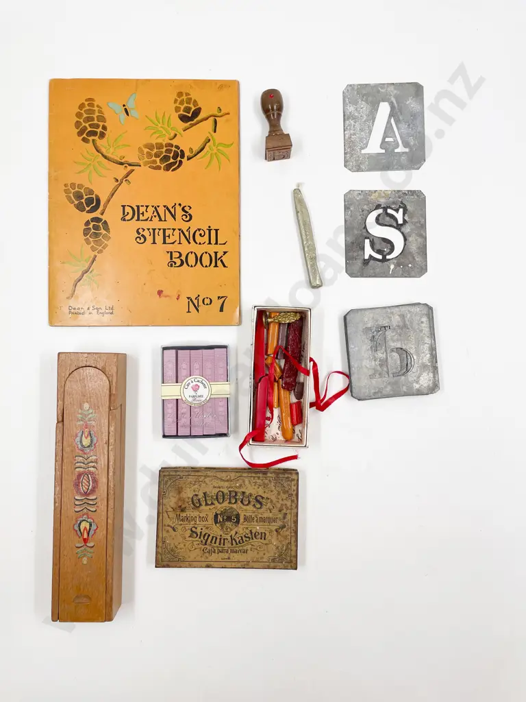 Two Boxes of Assorted incl Vintage Stencils Image 1++