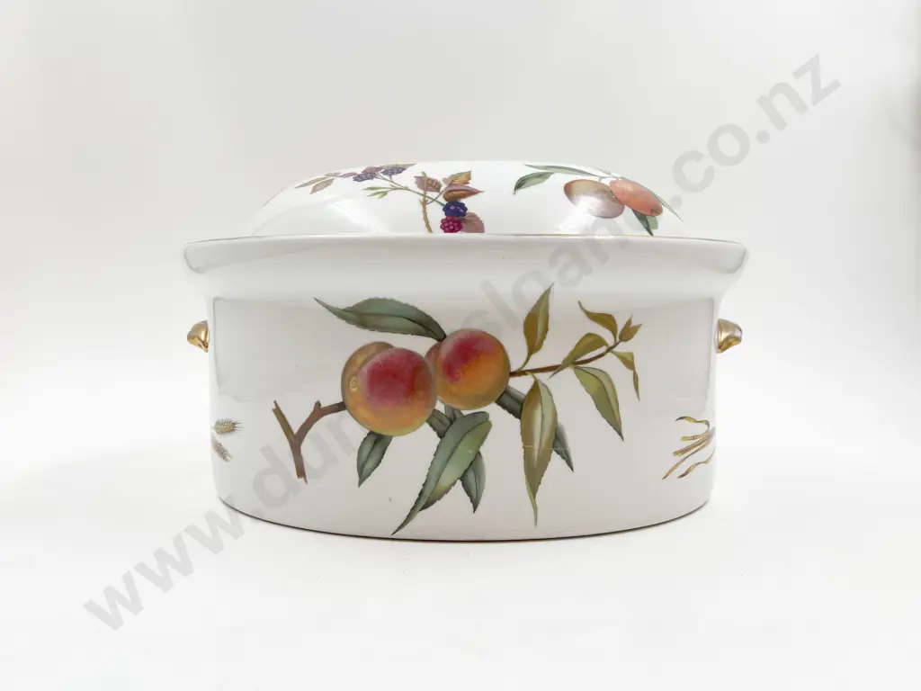 Large Royal Worcester Evesham Lidded Casserole Pot Image 1++