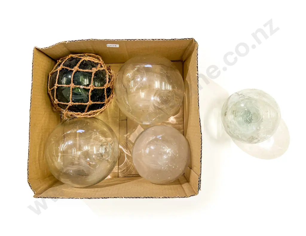 Five Assorted Vintage Glass Orbs Image 1++