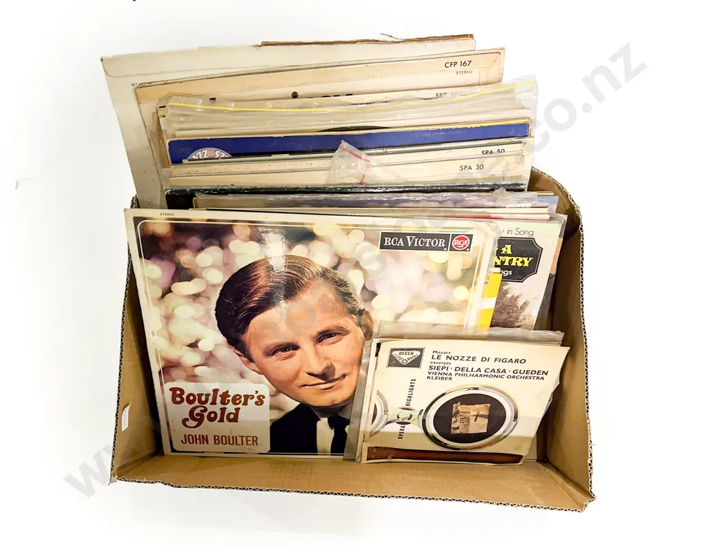 Two Boxes of Assorted Vintage Records Image 1++