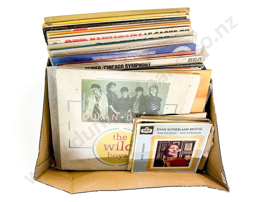 Two Boxes of Assorted Vintage Records Image 1++