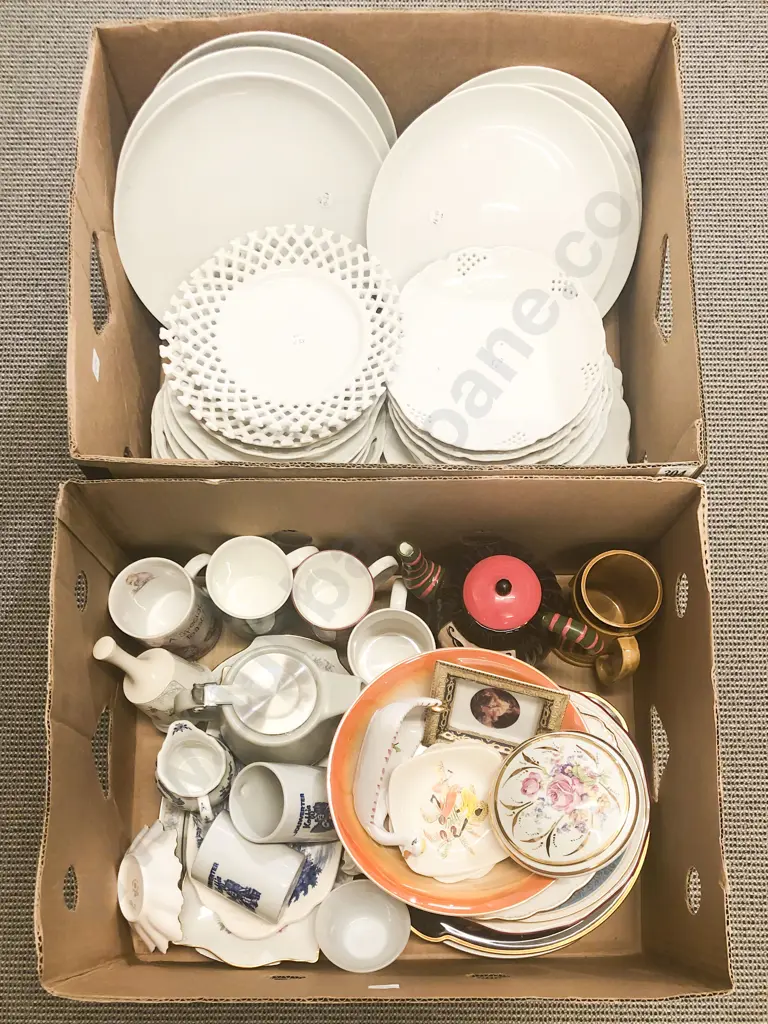 Two Boxes of Assorted Fancy China & Ornaments etc Image 1++