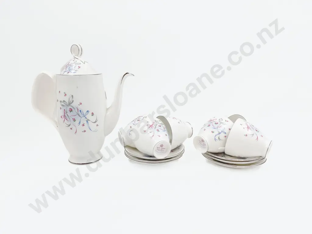 Royal Albert "Buttons & Bows" Six Place Part Coffee Set Image 1++
