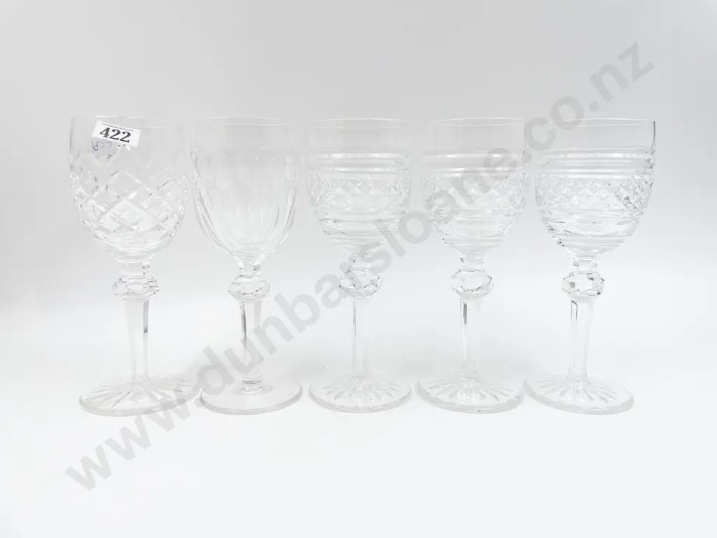 Five Assorted Waterford Crystal Glasses Image 1++