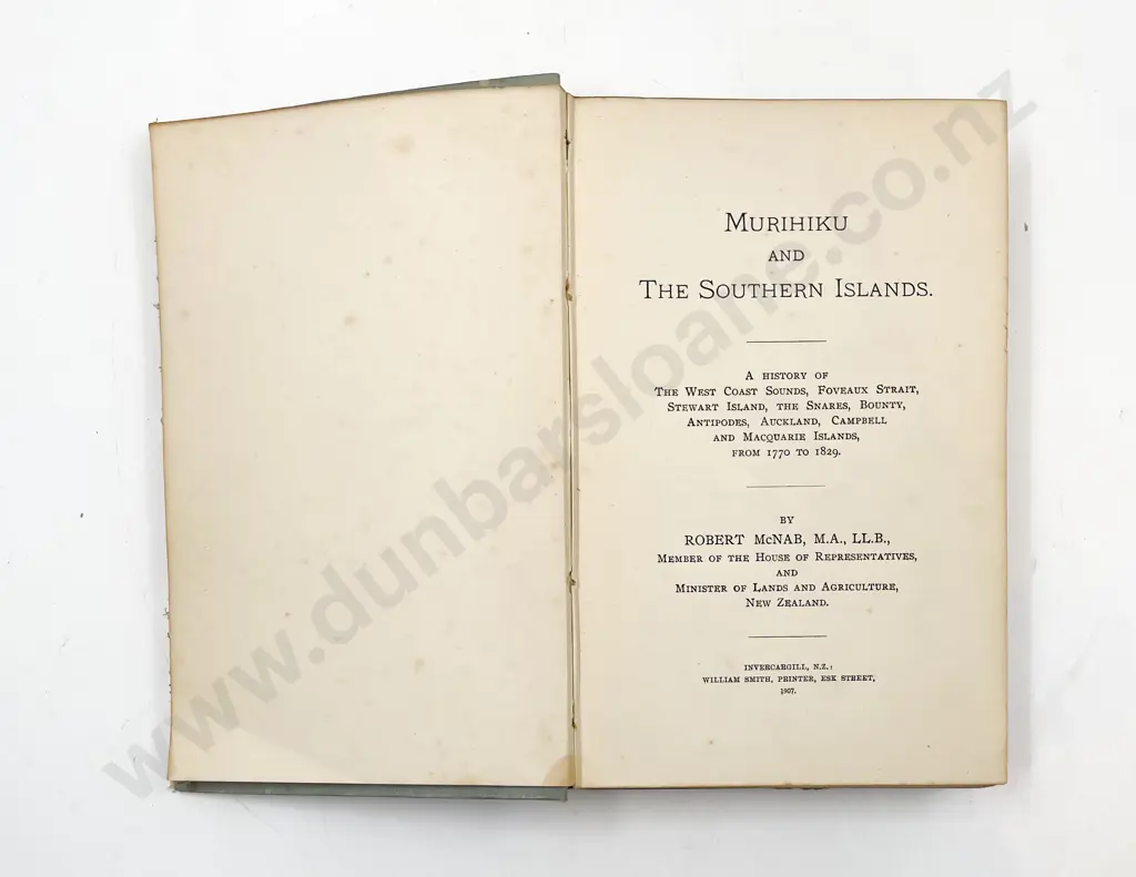 McNab Robert - Murihiku And The Southern Islands Image 1++