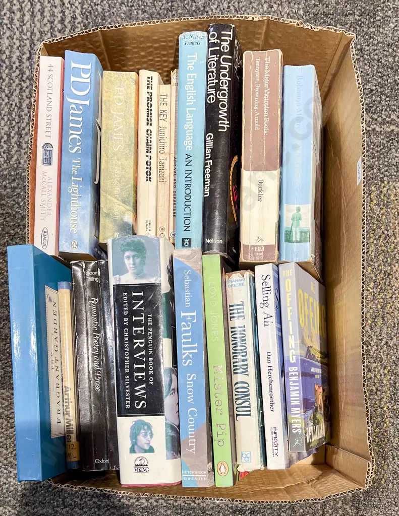 Box of Assorted Books Image 1++