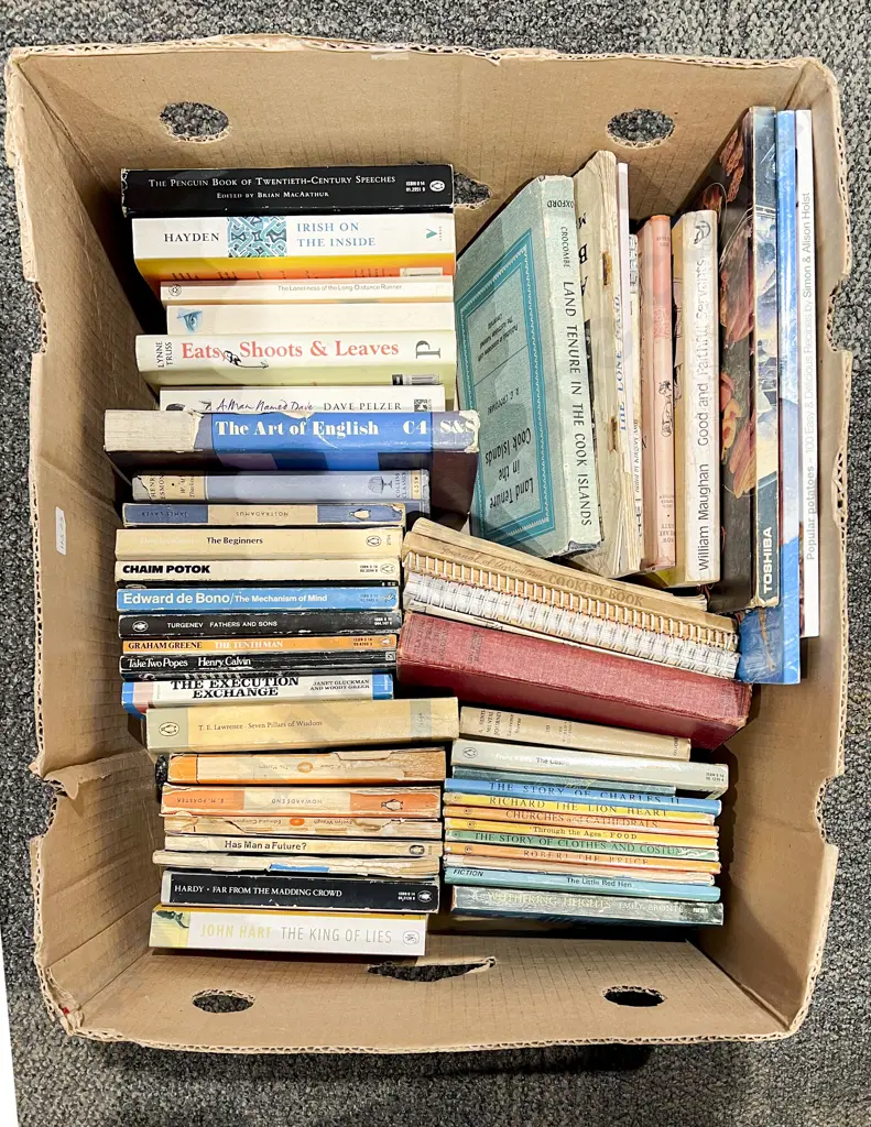 Box of Assorted Books Image 1++