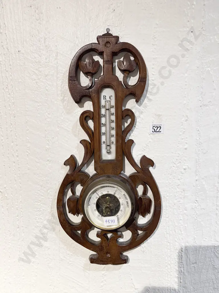 Carved Wall Barometer Image 1++