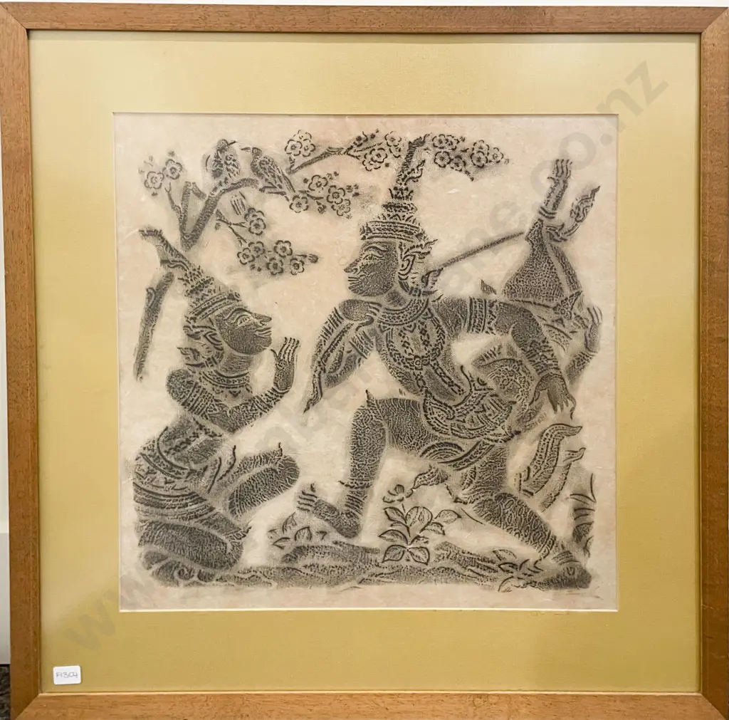 Two Frames Thai Brass Rubbings Image 1++