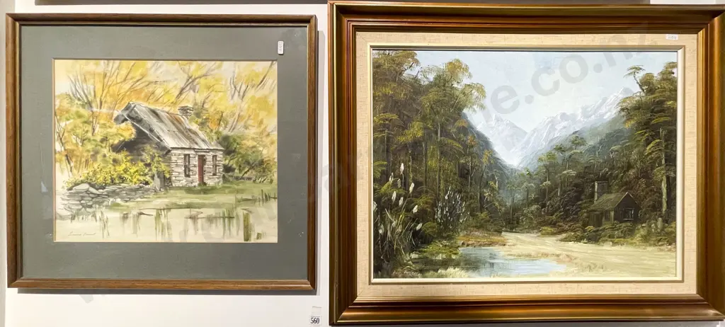 Don Parlane Scenic Oil together with Lorraine Bennett Watercolour Image 1++